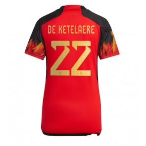 Belgien Charles De Ketelaere #22 Replika Hjemmebanetrøje Dame VM 2022 Kortærmet